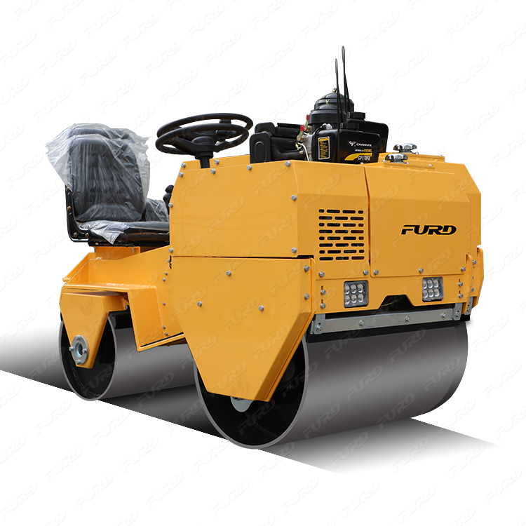 700 kg Fahrt mit doppelter Drum Full Hydraulic Drive Road Roller