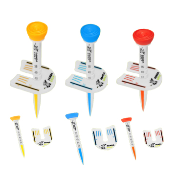 2023 Top Selling Adjustable Height Golf Tees with Alignment Tool - 35-55mm Silicone Reinforced Plastic