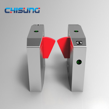 Chisung High-Quality Flap Gate Barrier: Stainless Steel, Single-Motor Wing Gate with RFID Card Reader for Enhanced Security Entrance Solutions