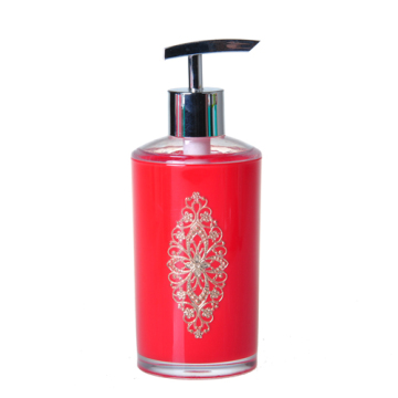 lotion bottle with a sheet of metal inside plastic bathroom ware