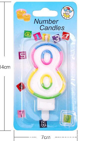 Colorful number candle