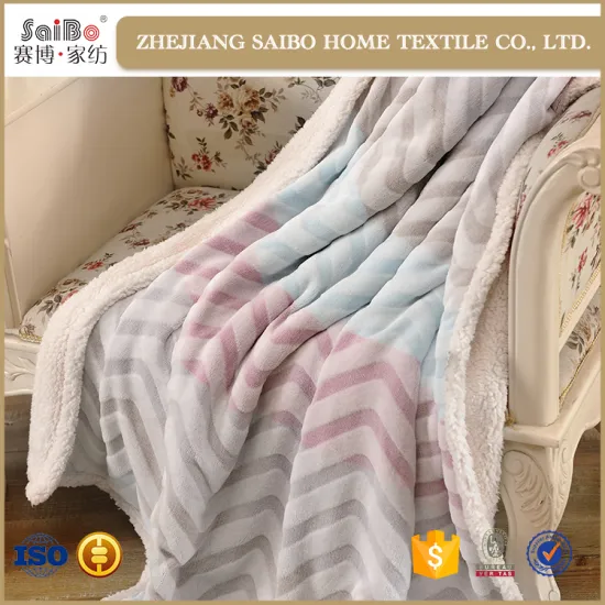 Cotton Sherpa back blanket flannel warming blanket