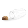 Botella de reactivo de vidrio transparente de 125 ml con tapón de corcho