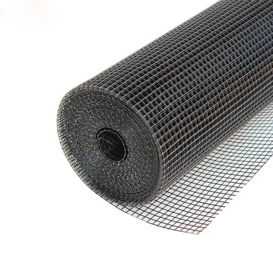 1/2 Inch Hardware Cloth 19 Gauge Black Vinyl Coated Welded Fence Mesh for Home and Garden - 48'' x 50''