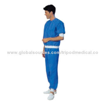 Pullover Shirt & Pants, Round Neck, Short Sleeve, Elastic Waist, Cuffs and Ankles
