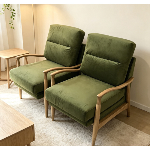 Kerusi Sofa Single Abad Pertengahan Vintage untuk Kafe Ruang Tamu