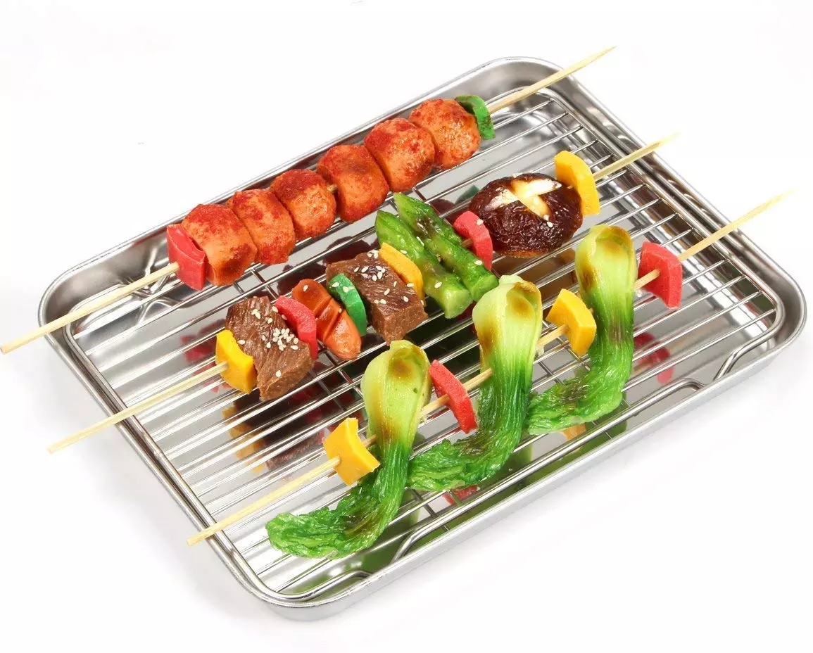 Rak Pendingin Baking Stainless Steel Barbekyu Wire Mesh