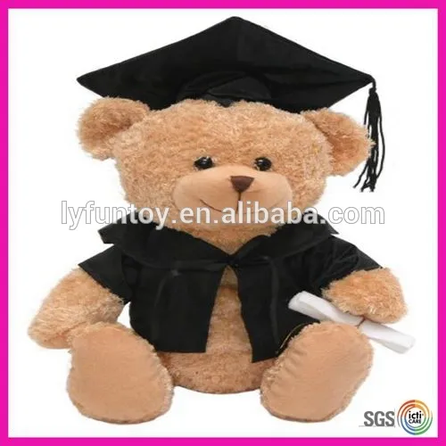 Various colorful styles graduation plush bear toys