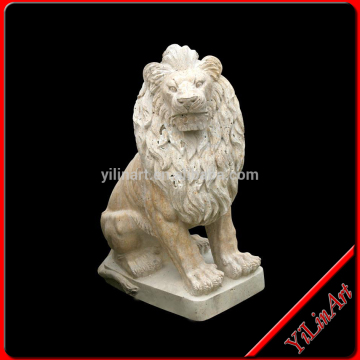 Travertine Squatting Lion(YL-D046)