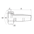 SAE FEMAL 90 Kegelsitzhydraulikarmaturen