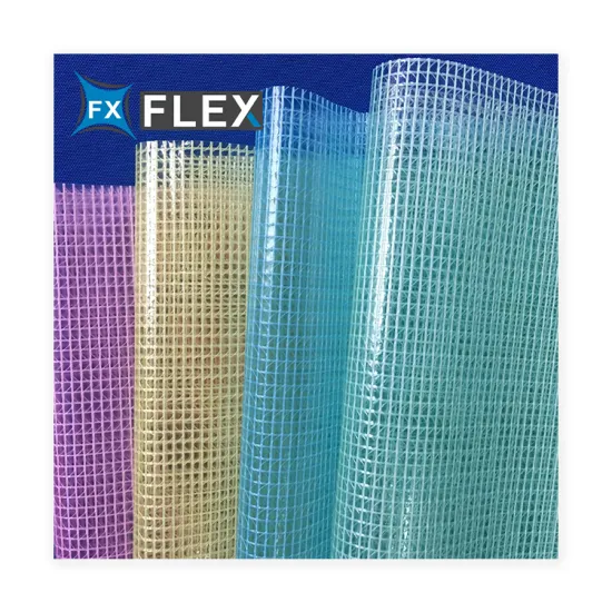 FLFX 100% Polyester Mesh Fabric 0.55mm Transparent PVC Tarpaulin for Terrace