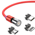 3-in-1 540 roteren magnetische USB-laadkabel