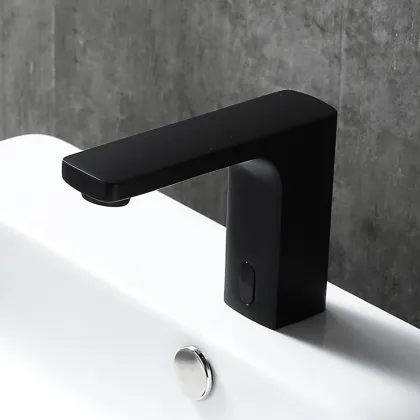 Induction type minimalist hot and cold basin faucet