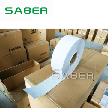 Weiß Sandpapier mit Aluminiumoxid -Schleifrolle zum Polieren überzogen