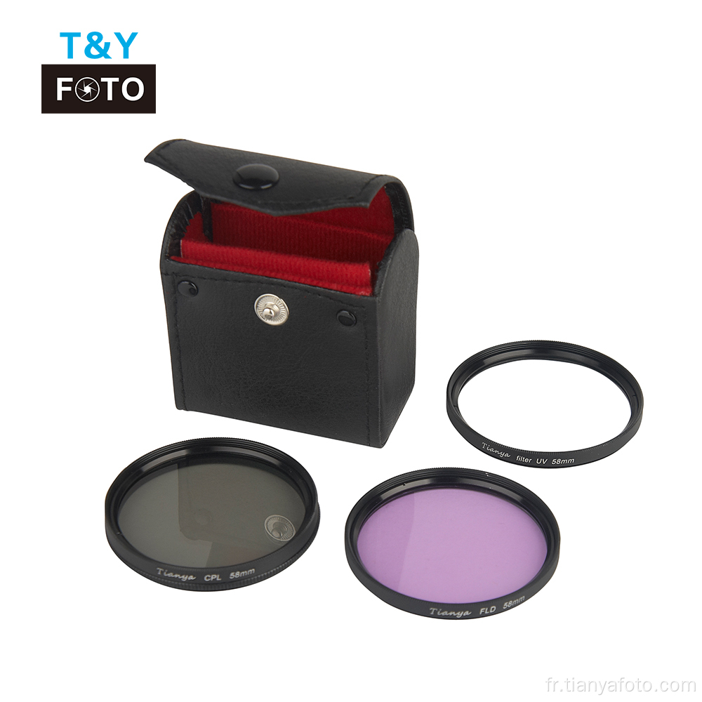 Kit filtre caméra UV CPL FLD 3en1