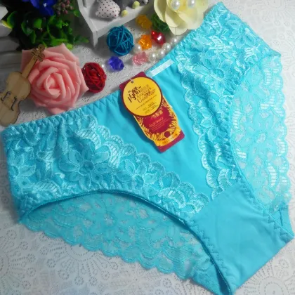 China OEM wholesale new style sky blue sexy lingerie women underwear cotton fancy panty 5832