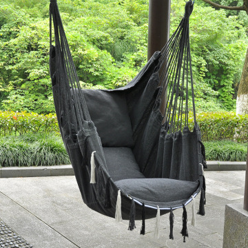 Outdoor Camping Hanging Foldable Knit Hammock with Pillows
