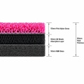 Estera de golf comercial rosa, estera de práctica de absorción de impactos de 35mm de espesor con Base antideslizante NBR para el hogar y el simulador