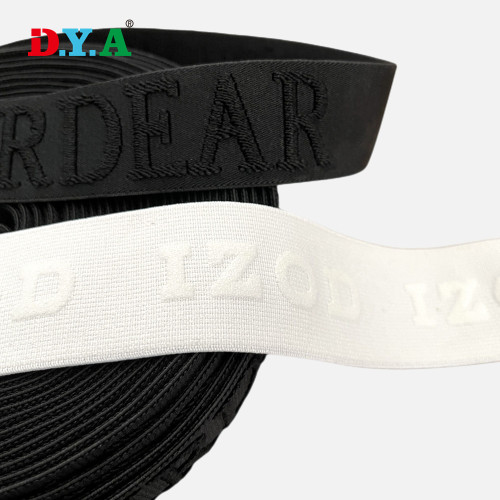 Black and White Embossing Effect Jacquard Elastic Band