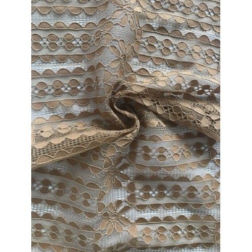 Gevouwen garen Flower Lace Fabric