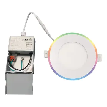 LED Recessed Slim Pot Light - 4\" 9W+3W Ceiling Panel with 2000K Night Light