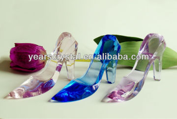 New ARRIVAL color crystal glass high-heeled shoes for beautiful gift (R-1439)