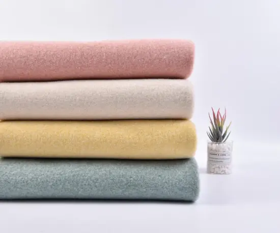 Polyester Feathered fleece fabric