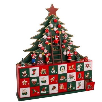Hot Selling Wooden Christmas Advent Calendar - Fashion Design Xmas Ornament for Promotional Party Supplies