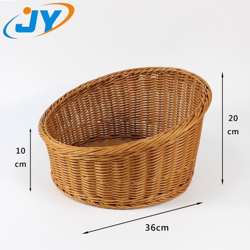 Plastic washable rattan bread basket with LEGB