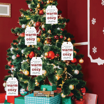 Etiquetas de coronas navideñas y colgantes para decoraciones navideñas personalizadas