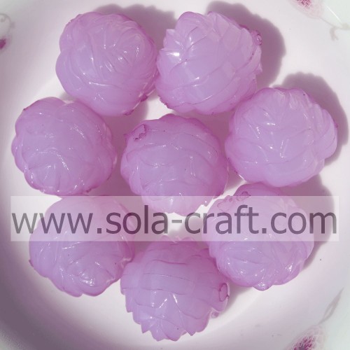 Charm &amp; Lovely Jelly Perlina in plastica acrilica con forma a rosa 	