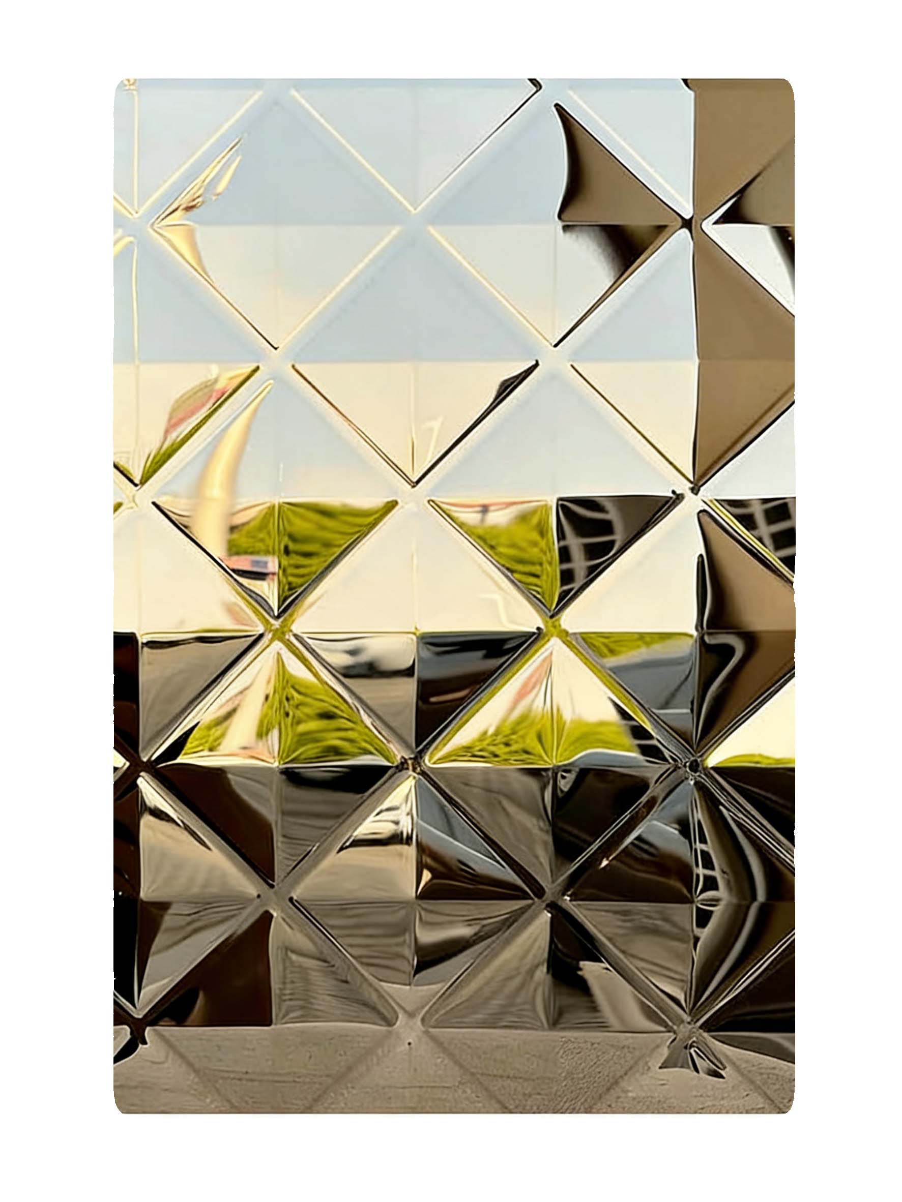 Placa em relevo de aço inoxidável 7