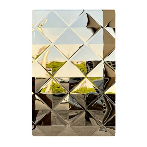 Placa em relevo de aço inoxidável 7