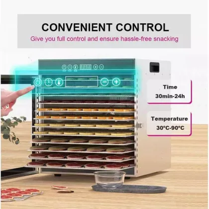 Lecon Chef 16 Trays Fruit Dryer - Large Capacity Food Dehydrator for Home Use