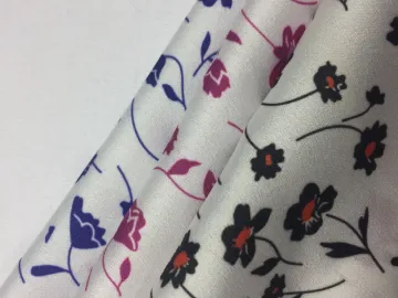 Polyester CDC Floral Print Fabric