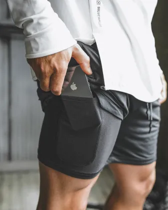Custom Mesh Shorts 2-in-1 Gym Shorts for Men OEM ODM Camouflage Shorts