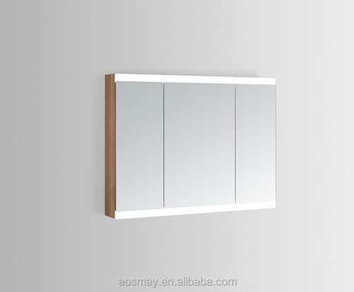 Plywood Mirror Cabinet Storage with LED lighted