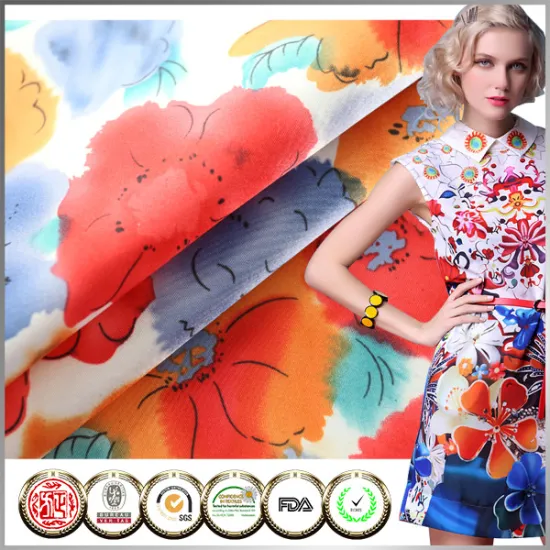 Latest style Oeko-Tex Standard 100 Poly Elastic stretch satin fabric