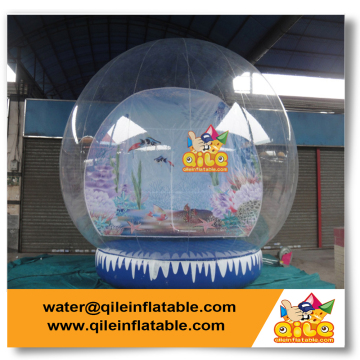 2016 wholesale decoration inflatable snow globe with beautiful banner for sale