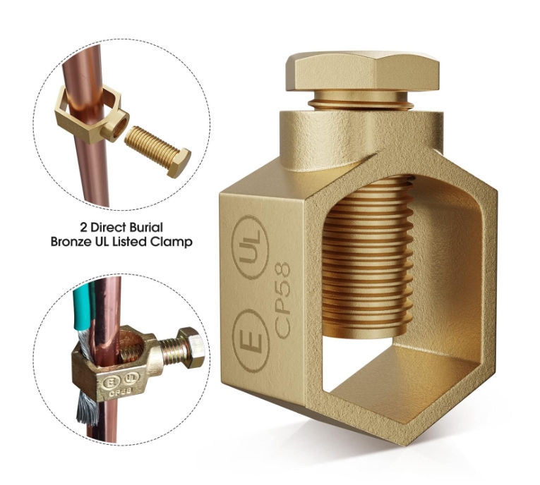 Varilla de puesta a tierra de cobre