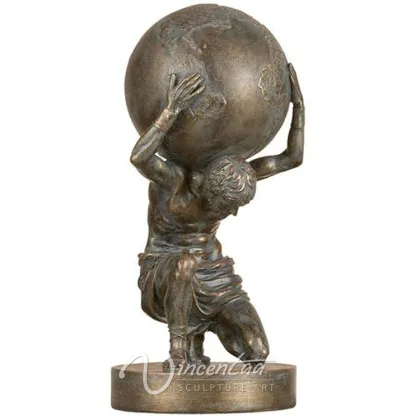 metal cast Atlas Holding the Heavens outdoor bronze atlas sculpture
