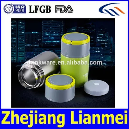 LFGB FDA vacuum insulated lunch box, lunch box food thermo container,vacuum flask lunch box