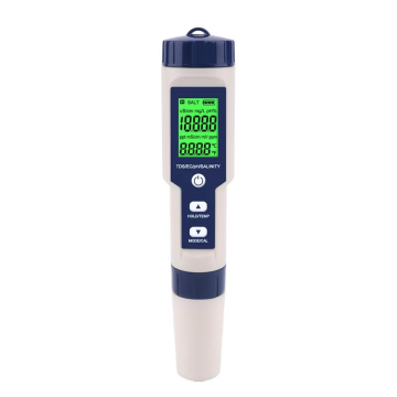 5 en 1 Ph / TDS / EC / Salinité / Temps Tester Tester de qualité pour les piscines