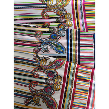 Border Design Rayon Poplin Shuttle 45S Printing Fabric