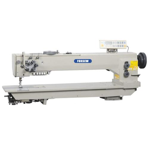 Machine de couture de verrouillage de verrouillage alimentaire composé à double aiguille à bras lourd avec coupe-filetage automatique