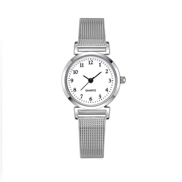 Estoque Slim Silver Steel Quartz observa para mulheres