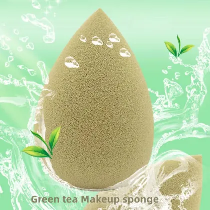 Custom Green Tea Beauty Sponge - Luxury Biodegradable Vegan Makeup Sponge