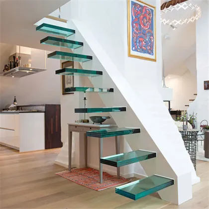 Price of Construction Prefabricated Floating Glass Stairs