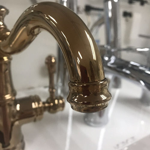 Miscelatori lavabo monocomando in ottone oro rosa