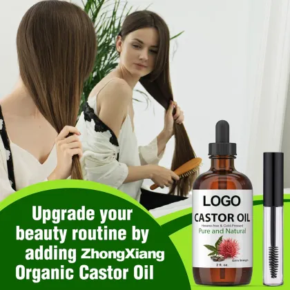 100% Natural Cold Pressed Cosmetics Castor Oil for Hair Eyelashes and Eyebrows
